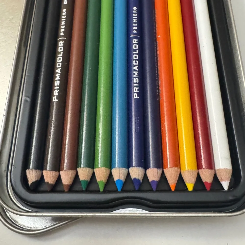 Prismacolor Premier Soft Core Colored Pencils 12 Count Set with Storage Tin